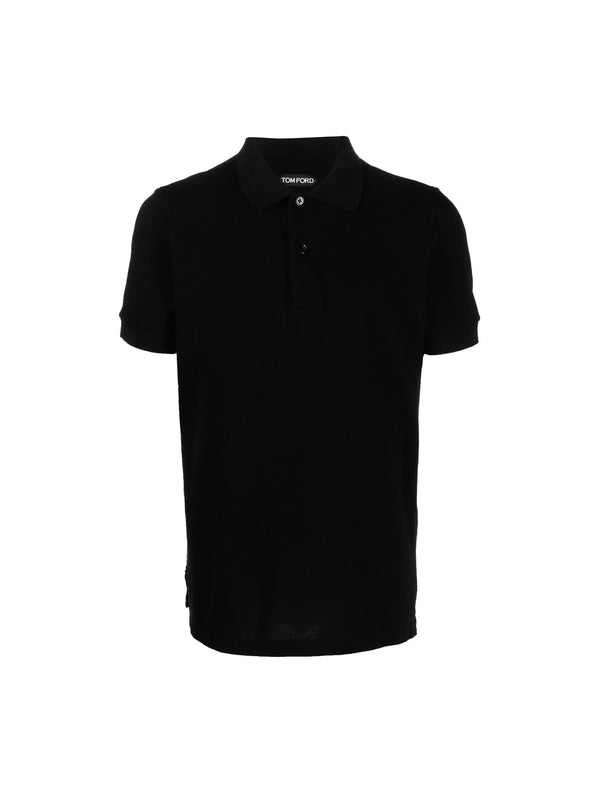 Black Cashmere Polo Shirt