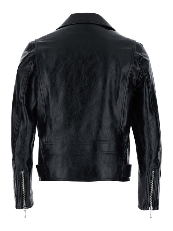 Cabochon Leather Biker Jacket