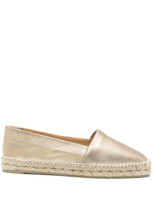 Castaner Gold Flat Shoes