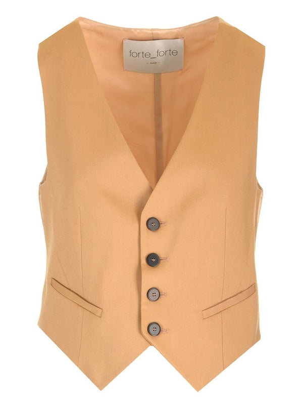 Viscose Wool Twill Vest