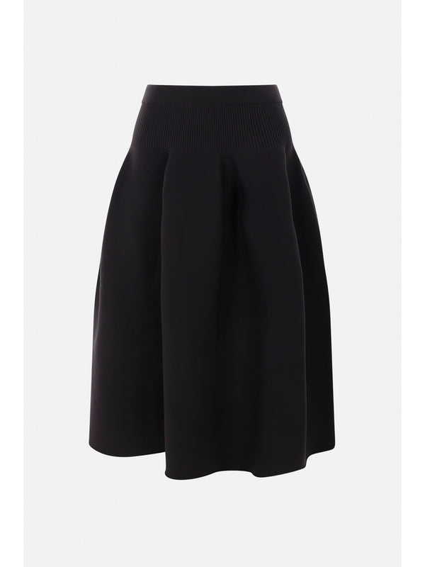 Pleats Detail Banding Skirt