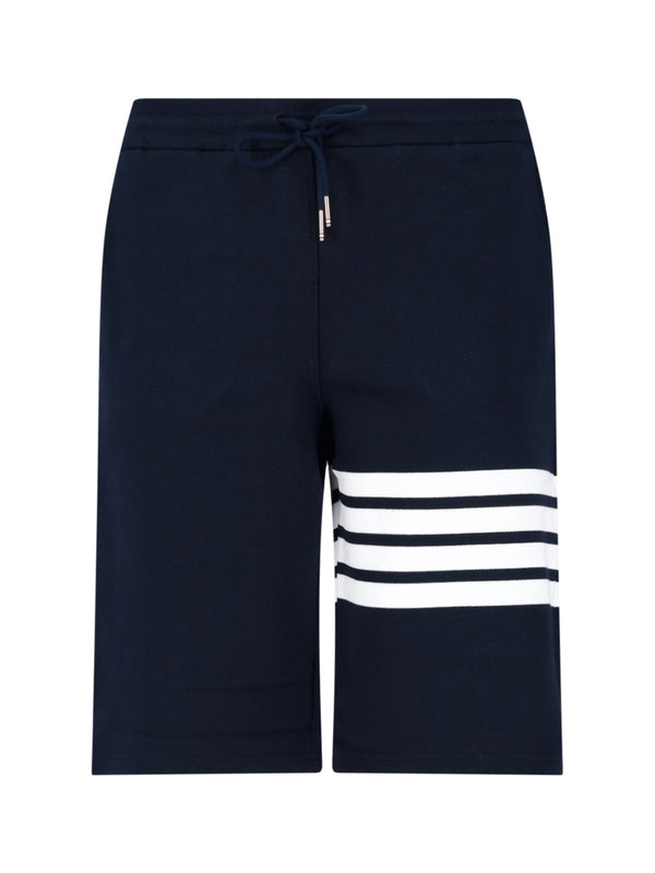 4-Bar Cotton Bermuda Shorts