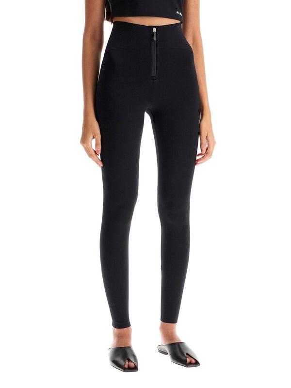 Zip Detail Nylon Leggings