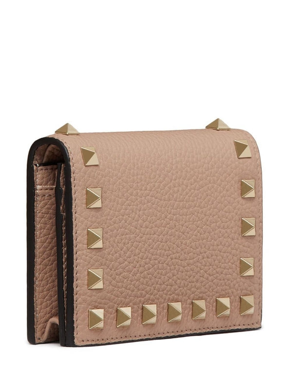 Rockstud Flap Card Wallet