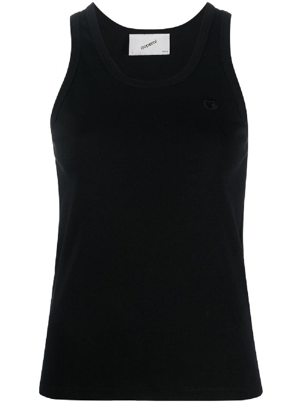 Chest Logo Detail Cotton Tank Top