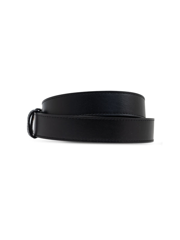 Gold Buckle Leather Belt