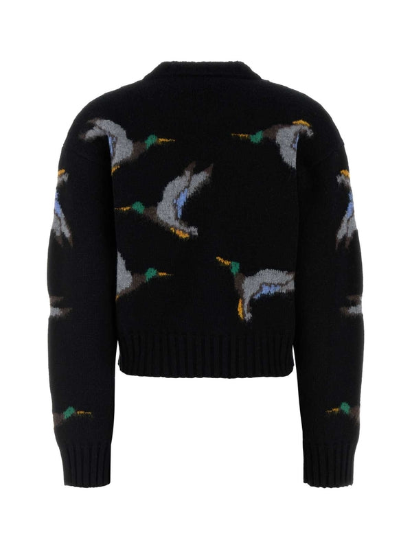 All-over Graphic Jacquard Wool Knit