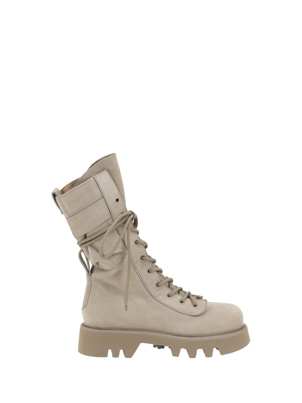 Combat Leather Lace-Up Boots