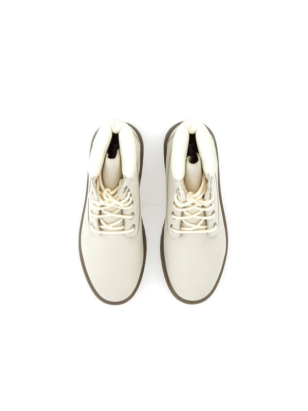 Timberland White Lace-Up Boots
