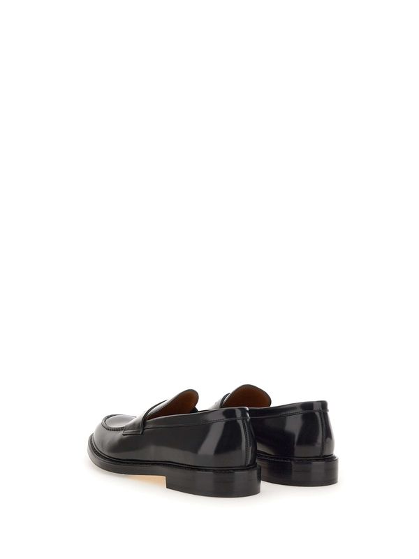Black Leather Penny Loafers