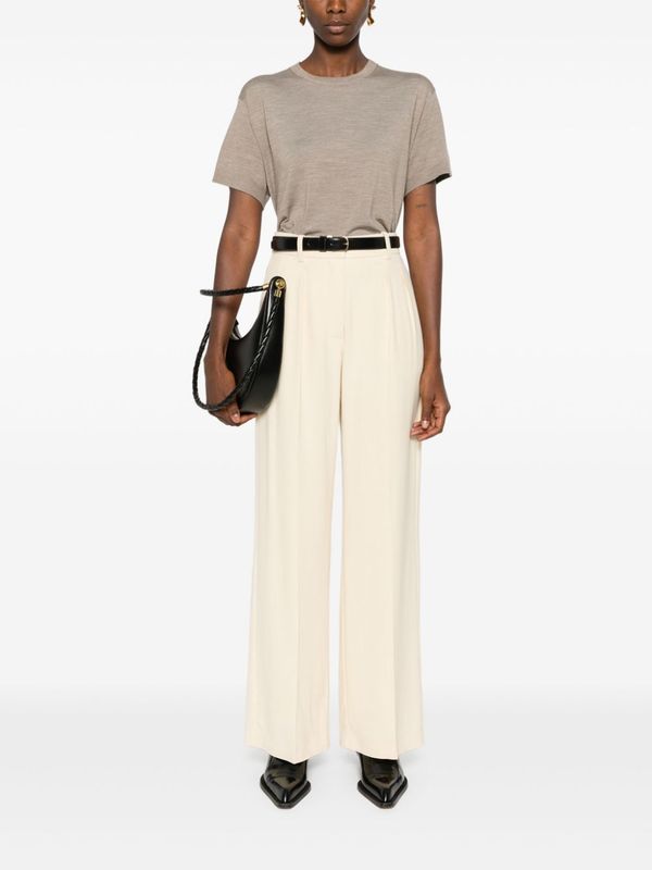 Wool Crop Short Sleeve Knit