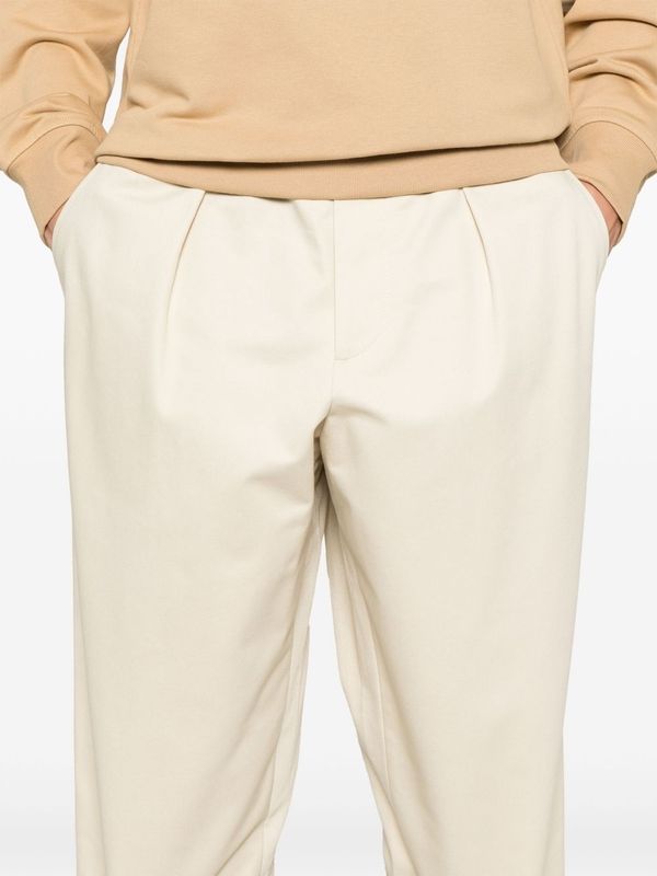 Waist-Banded Cotton Pants