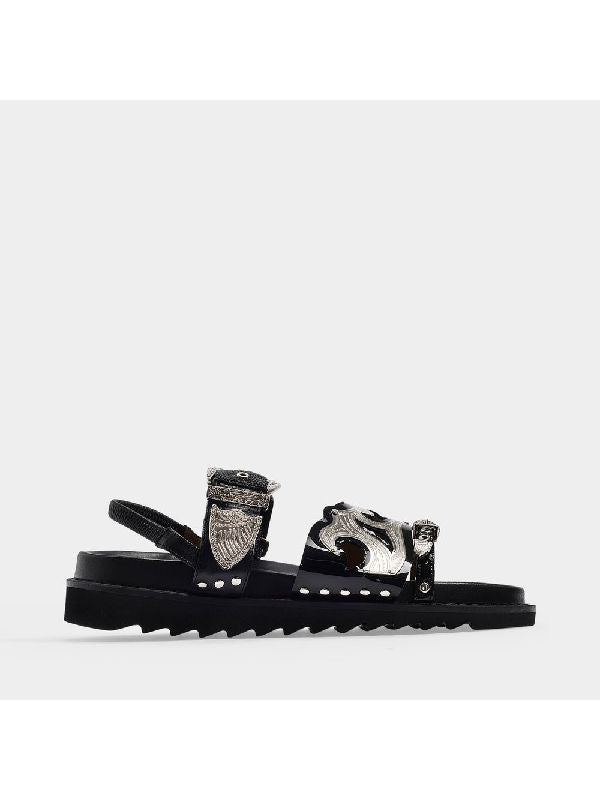 Metal Decor Buckle Strap Sandals