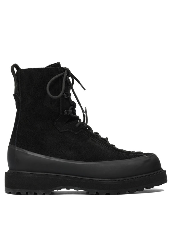 Stone Island Black Lace Up Boots