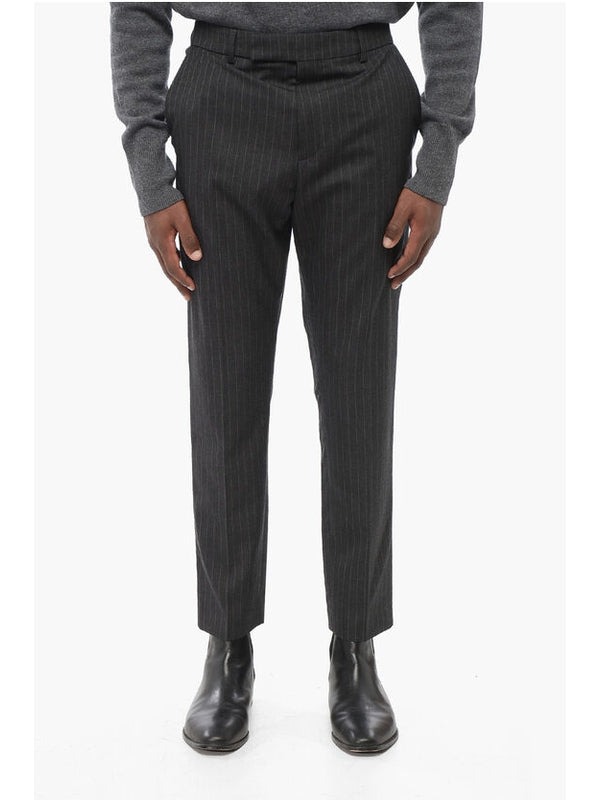Striped Wool Tailored Pants