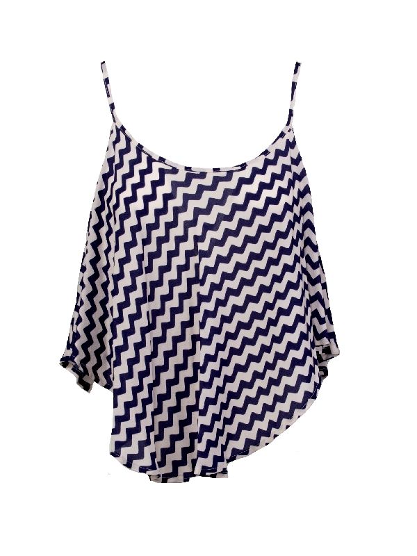 Pattern Printing Sleeveless Top