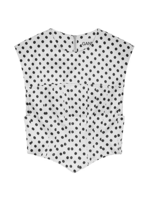 Polka Dot Corset Sleeveless