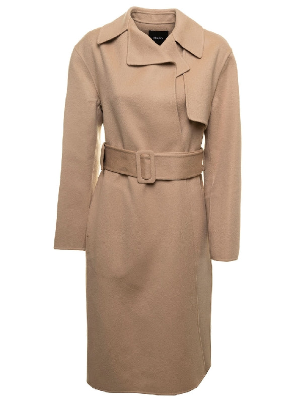 Belted Wool Cashmere Coat