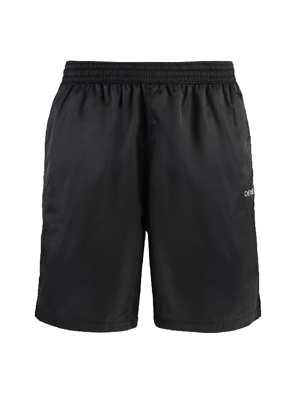 Arrow Printing Banded Swim Shorts