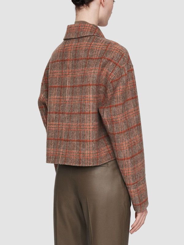 Plaid Wool Blend Check jacket