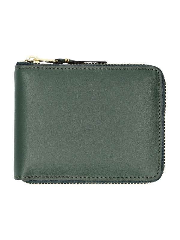 Zipper Leather Small Wallet