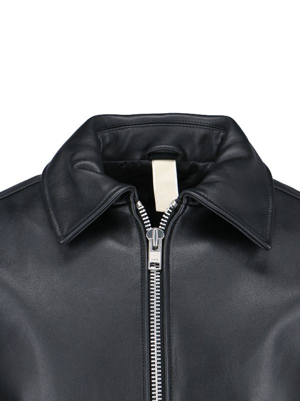 Leather Zip-Up Jacket