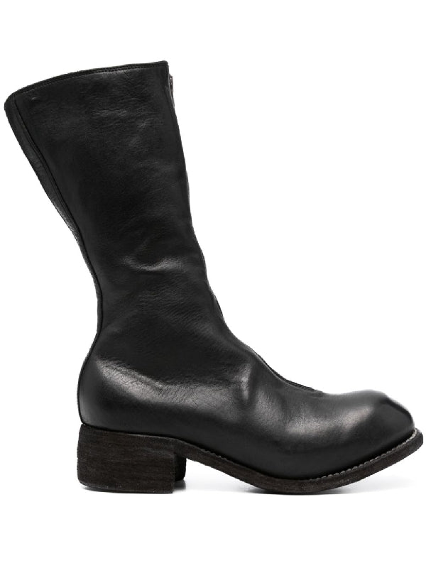 Pl 9 Leather Zip-Up Mid Boots