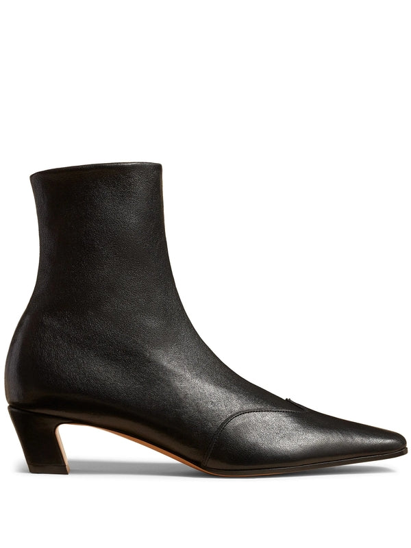 Khaite Black Ankle Boots