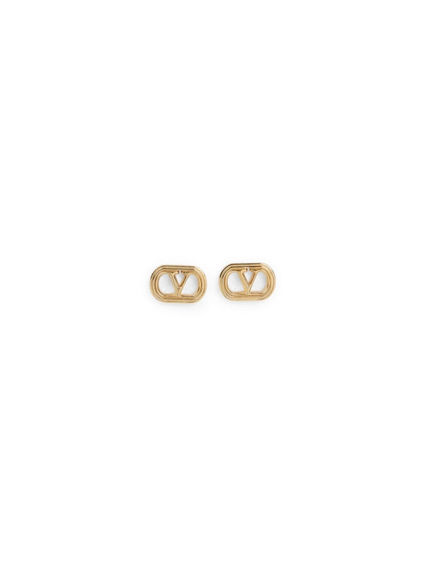 V Logo Stud Earrings