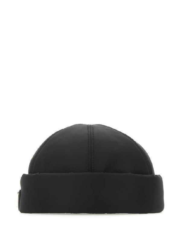 Triangle Logo Turn-up Nylon Padded Beanie
