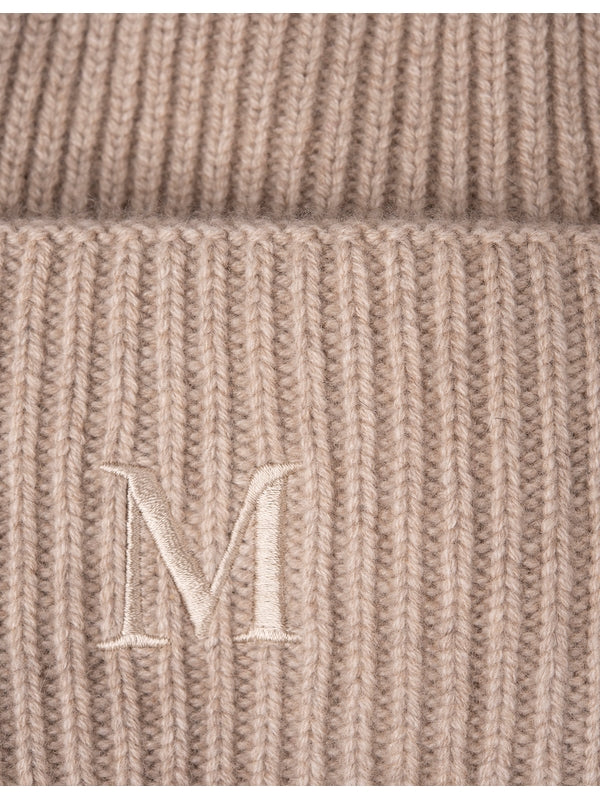 Logo Embroidered Cashmere Beanie