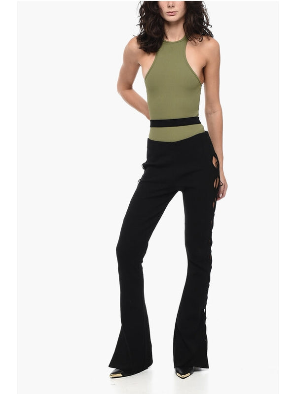 Cutout Flare Pants