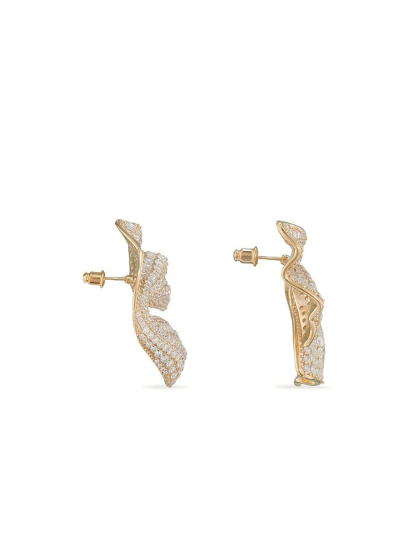Crystal Embellished Draped
  Earrings