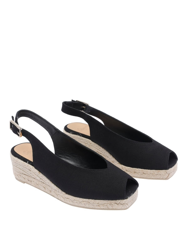 Castañer Black Espadrille Sandals