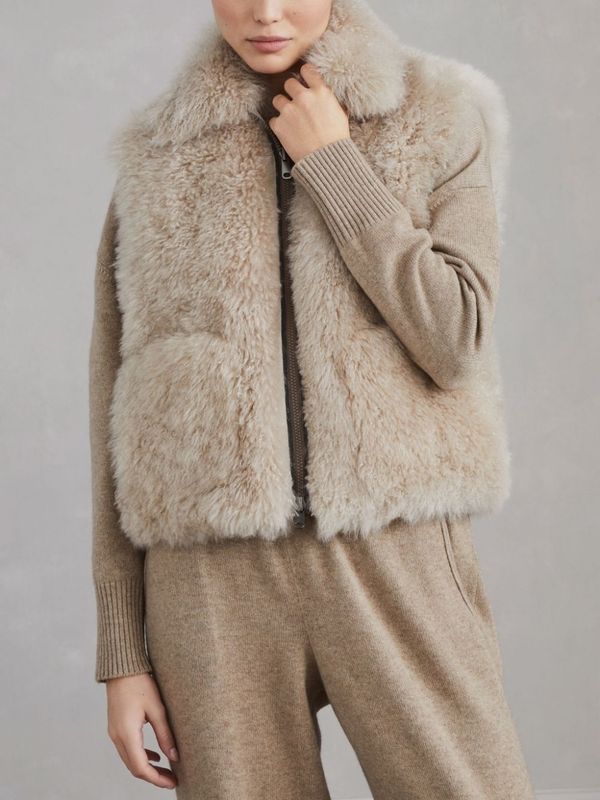 Shearling Vest Jacket