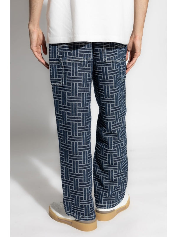 Weave Cotton Denim Pants