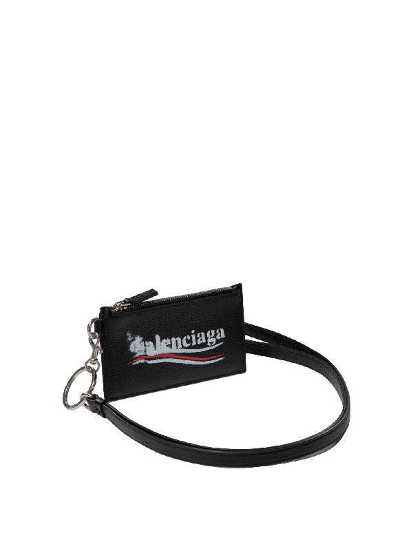 Cash Zipper Leather Cardholder