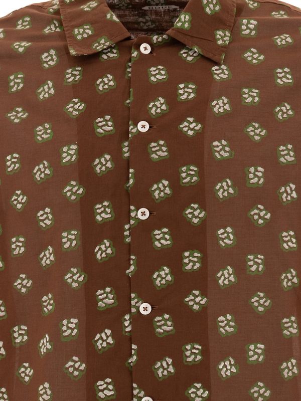 Pattern Print Cotton Shirt