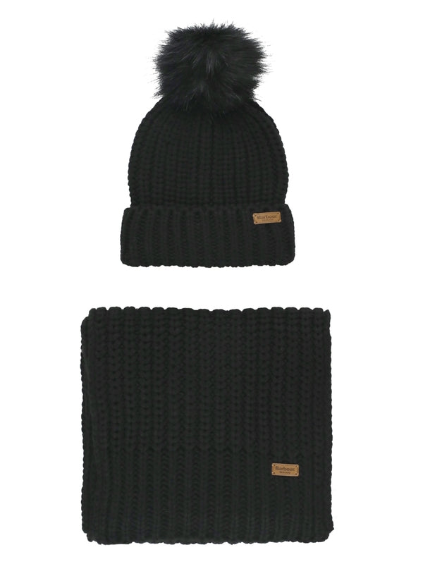 Logo Label Beanie Scarf Set