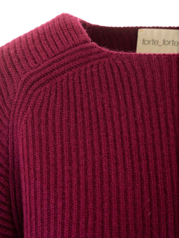 Wool Cashmere Ribbed Sweater