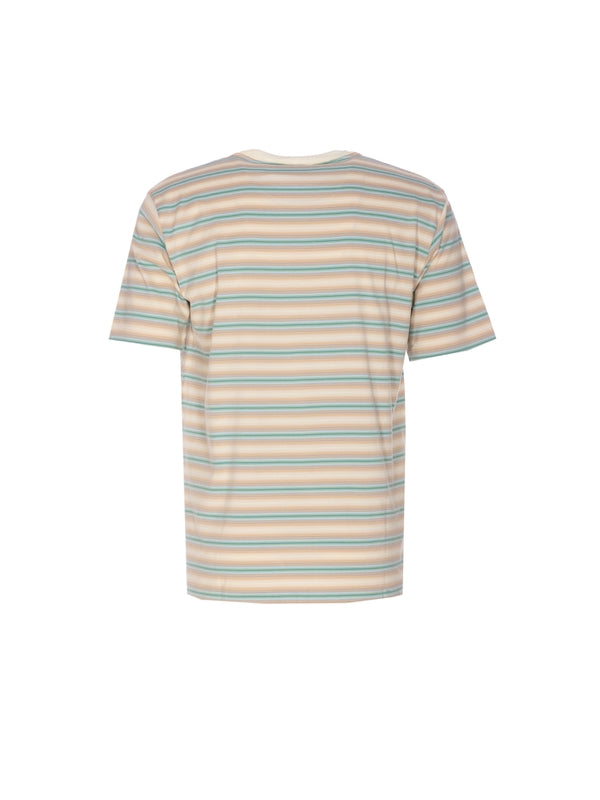 Auralee Stripe Cotton Short Sleeve T-Shirt