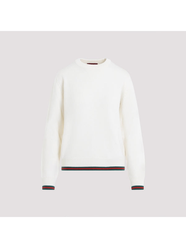 Web Detail Wool Cashmere Knit