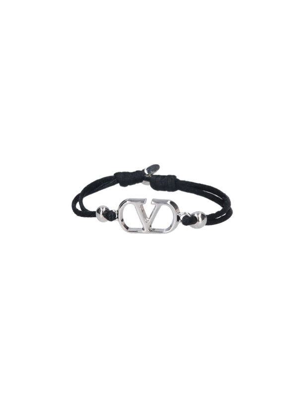 V Logo Double Strap Bracelet