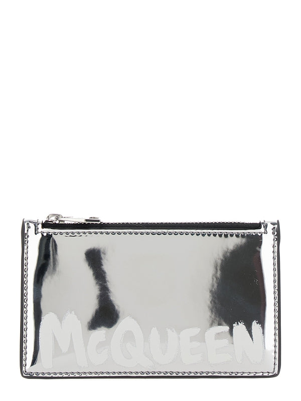 Alexander Mcqueen Silver Card Holders