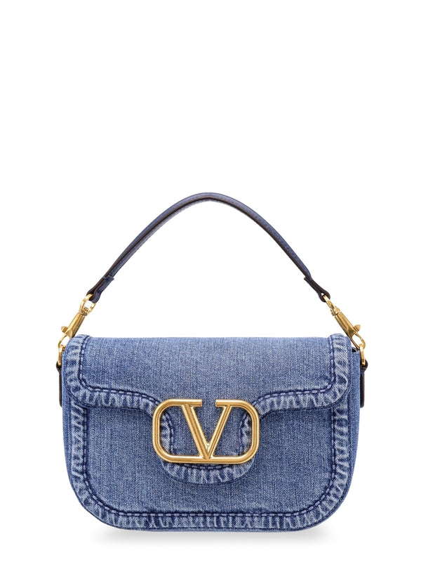 Alltime V Logo Denim Shoulder Bag