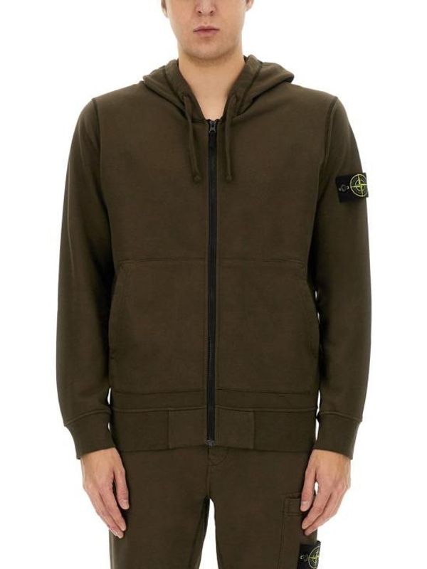 Wappen Patch Cotton Hoodie Zip-Up