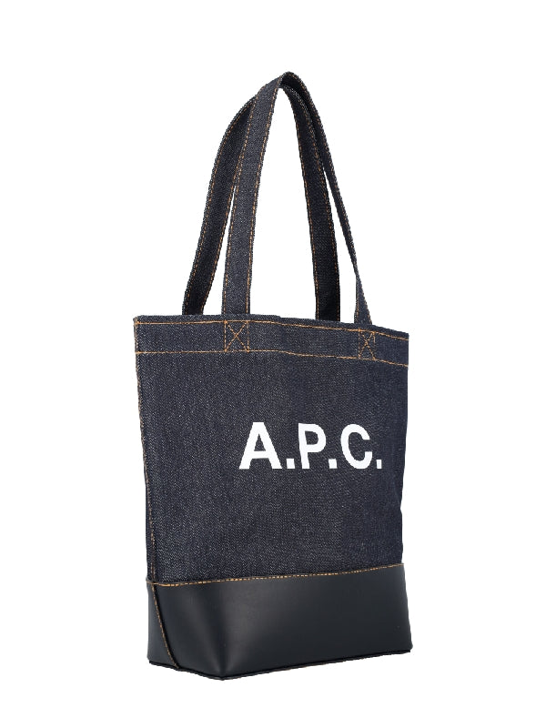 Axel Logo Denim Small Tote Bag