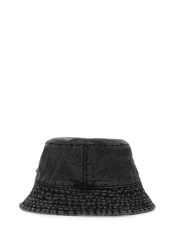 Metal Logo Detail Cotton Linen Bucket Hat