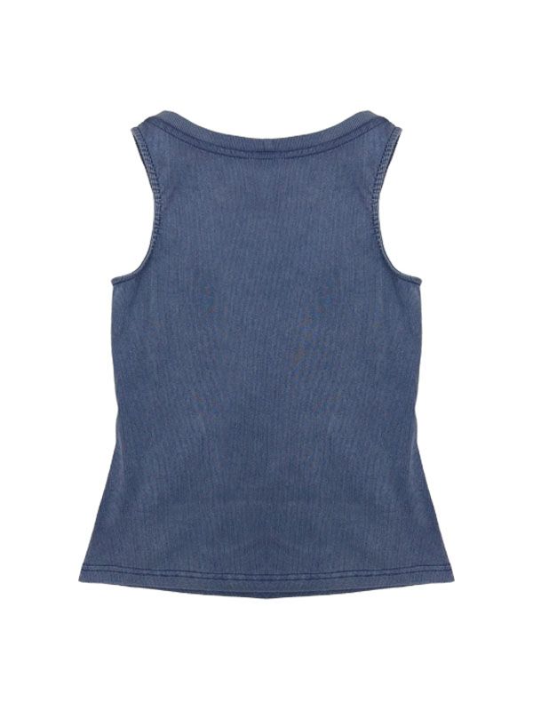 Splash Washed Cotton Sleeveless Top
