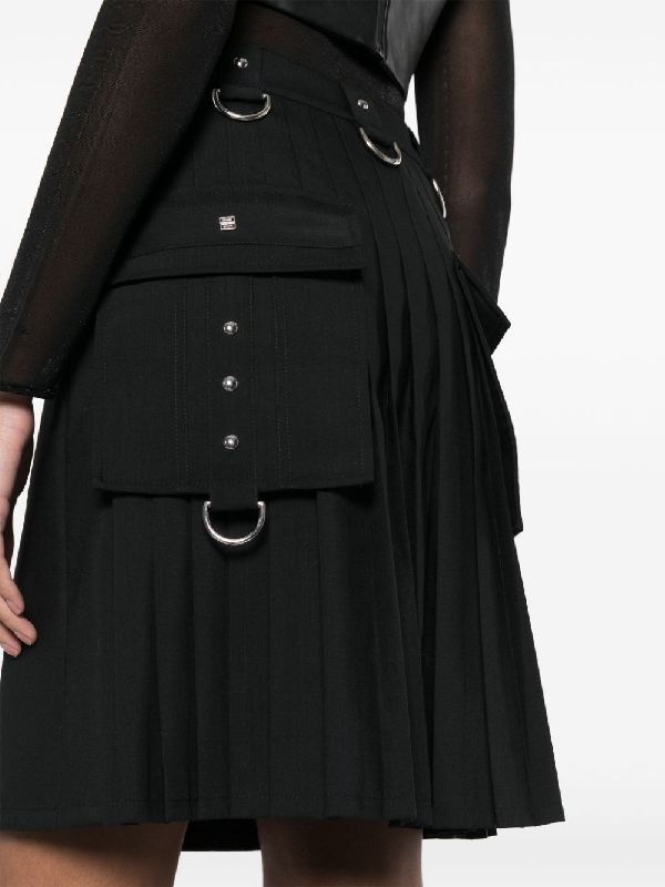 4g Pleats Cargo Skirt